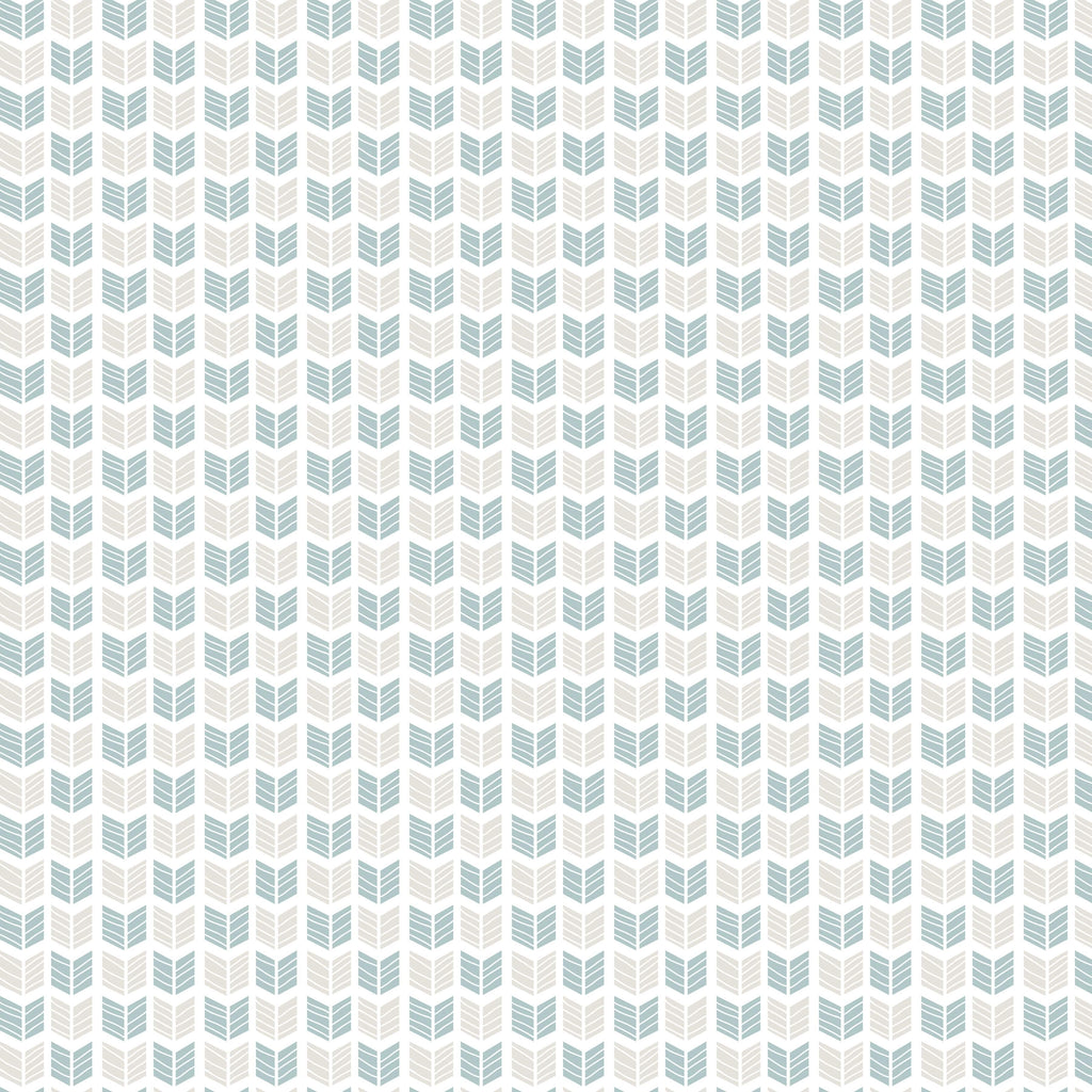Close-up of the Arctic Sky Arrows pattern on the Howdy-Ho shirt, highlighting the detailed grey arrow design on a lighter grey background.