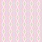 Detailed view of the Rose Quetzal fabric from HowdyHo, displaying a charming vertical striped pattern with delicate diamond and floral motifs in soft pink, green, and white hues, set against a pale pink background. This textile pattern exudes a vintage-inspired charm, ideal for a unique and fashionable clothing piece.